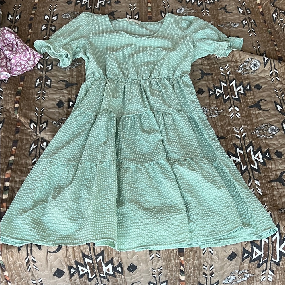 Elegant Mint Green Casual Dress